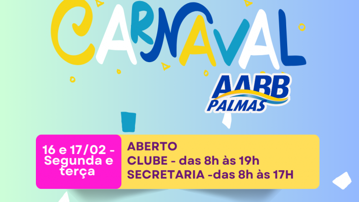 Diretoria divulga funcionamento do clube no Carnaval 2026