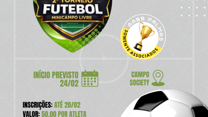 Abertas inscrições para 2º Torneio de Futebol Minicampo Livre 