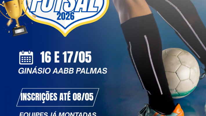 Abertas inscrições para 1º Torneio AABB Palmas de Futsal