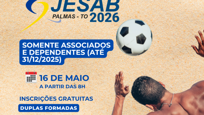 Abertas inscrições para Seletiva de Futevôlei Jesab 2026