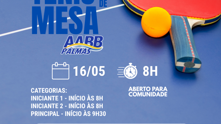 Abertas inscrições para Rachão Aberto de Tênis de Mesa