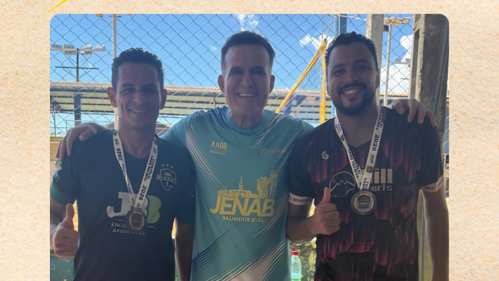 Cássio e Saulo representarão a AABB Palmas no futevôlei durante a JESAB