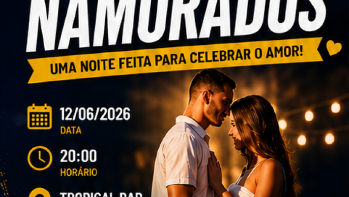 AABB Palmas e Tropical Bar promovem jantar especial de Dia dos Namorados com Forró Mais