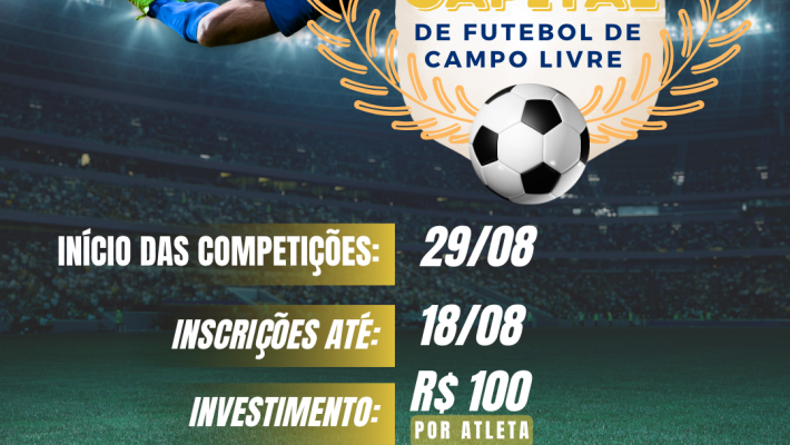Abertas inscrições para 3ª Copa Capital AABB Palmas de Futebol de Campo