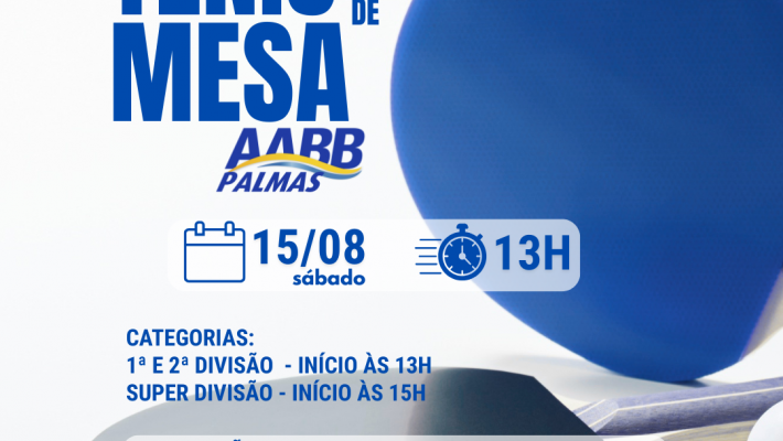 Vem aí novo Rachão Aberto de Tênis de Mesa