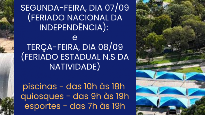 AABB Palmas terá funcionamento especial nos feriados de 7 e 8 de setembro