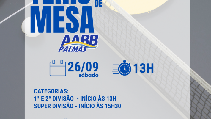 Vem aí mais um Rachão Aberto de Tênis de Mesa