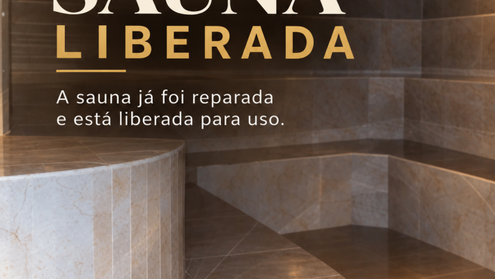 Sauna é reparada e volta ao funcionamento normal